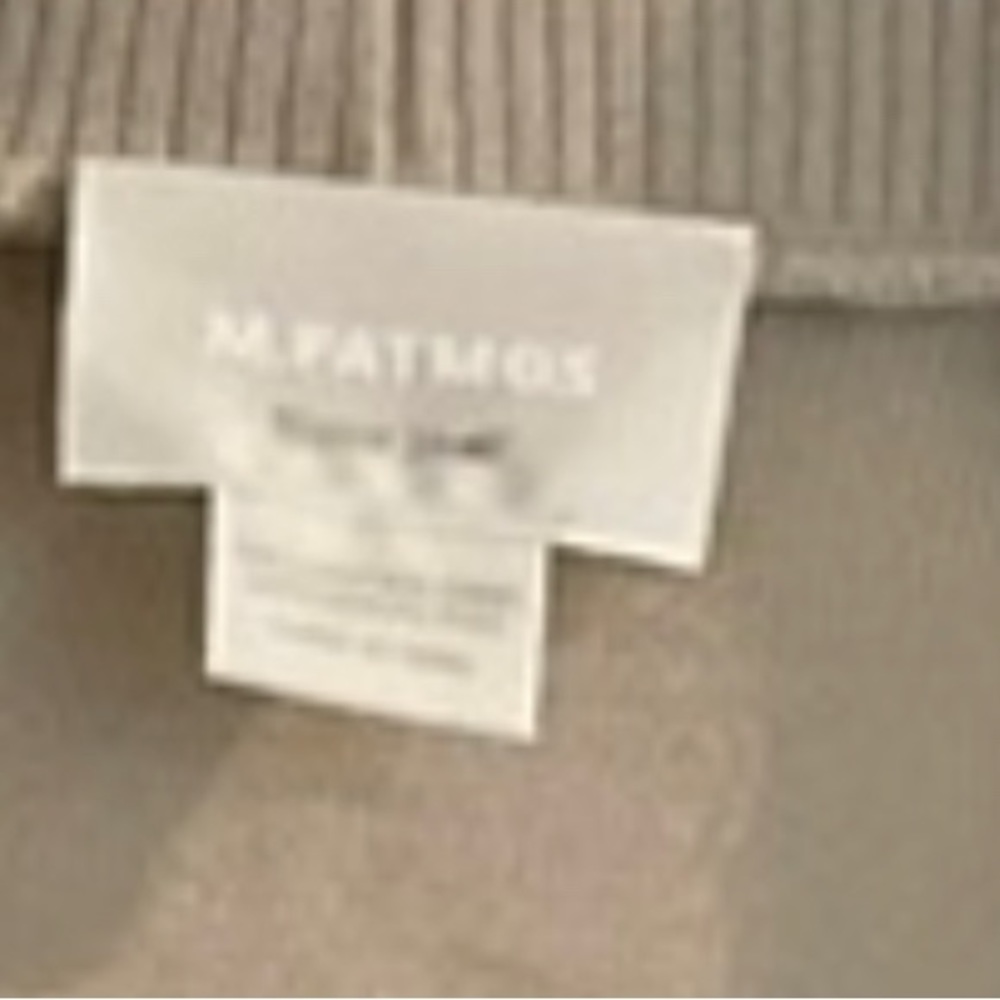 M Patmos Leather Merino Wool Open Front Jacket Metallic Gold Quiet Luxury XS - Picture 9 of 11